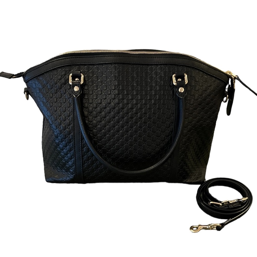 GUCCI Microguccissima Medium Satchel Black